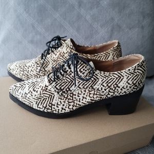 Oxford Heels Laces Calfskin Hair Leopard Print Jeffrey Campbell Ibiza Leather